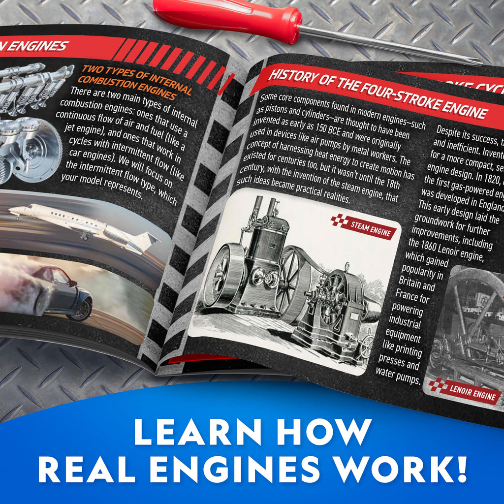 National Geographic 4-Cylinder Engine Model Building Kit