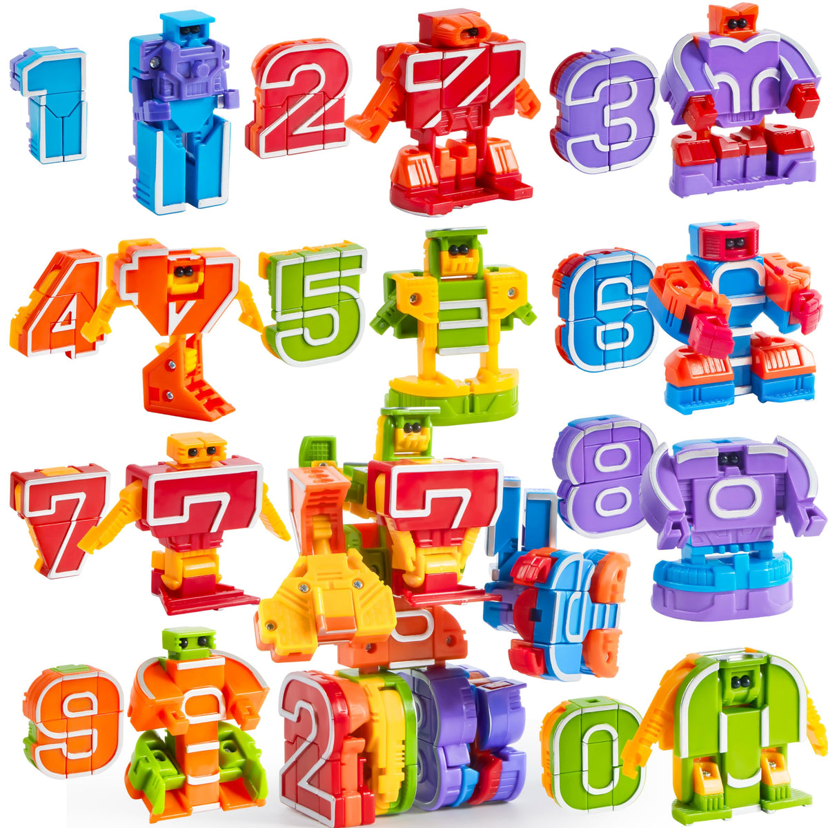 JOYIN 10-Piece Number Robots Learning Set for Kids Ages 3–6