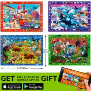 4-Pack 60-Piece Jigsaw Puzzles for Kids Ages 4–8