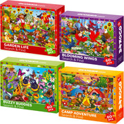 4-Pack 60-Piece Jigsaw Puzzles for Kids Ages 4–8