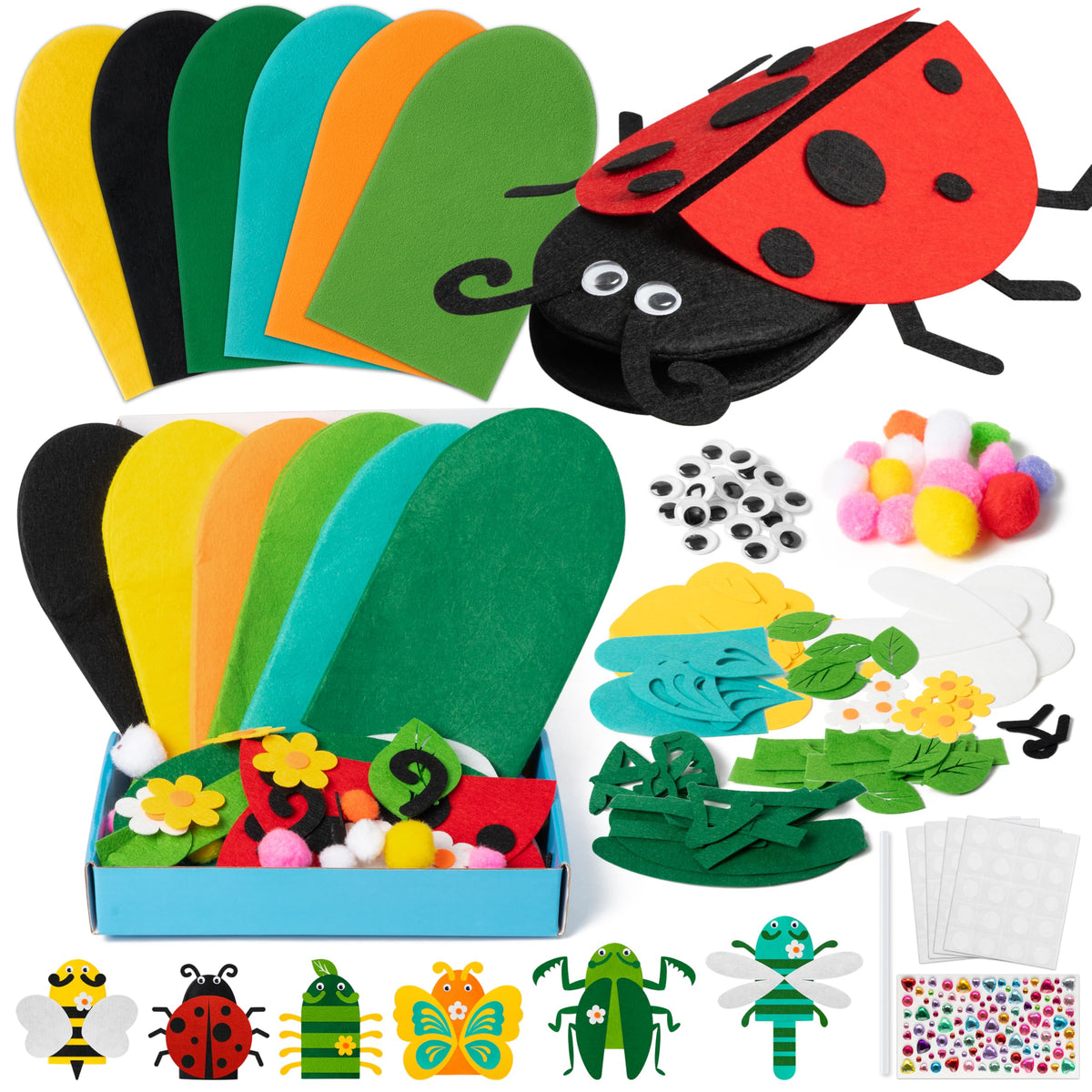 Kids Hand Puppet Making Kit with Felt Sock Puppets