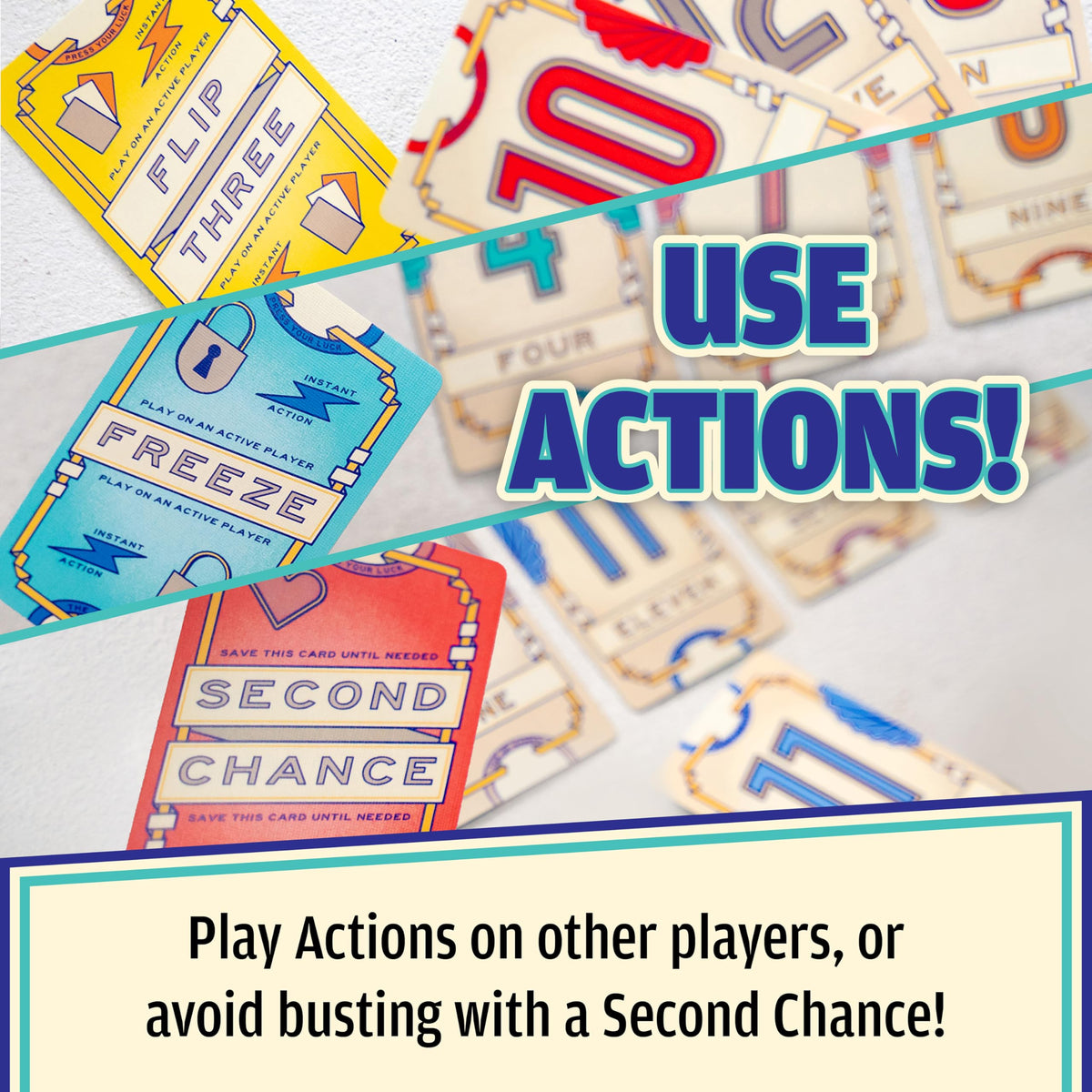 USAOPOLY Flip 7 Press-Your-Luck Strategy Card Game